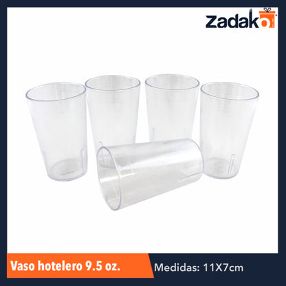 VASO HOTELERO 9.5 OZ, CON 1 PZ O CAJA CON 175 PZS