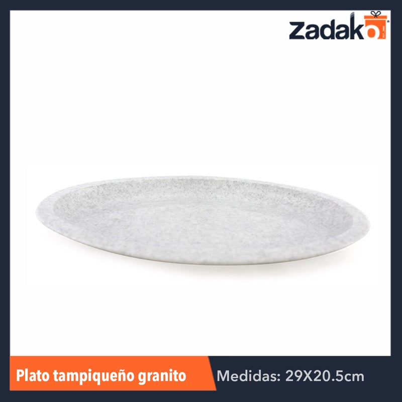 PLATO TAMPIQUENO GRANITO, CON 1 PZ O CAJA CON 100 PZS