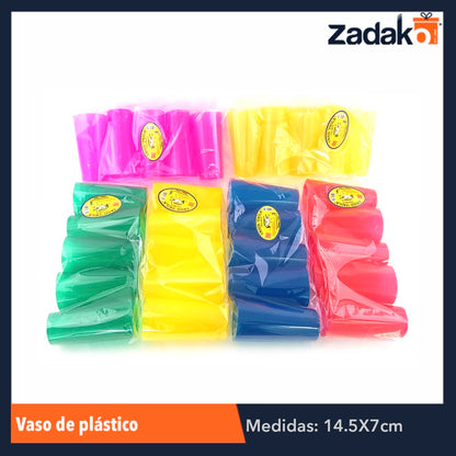VASO DE PLASTICO 5 PZ PAOLA, CON 1 PZ O CAJA CON 18 PZS