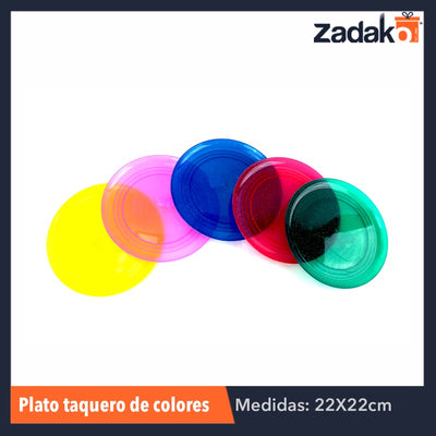 PLATO TAQUERO COLOR, CON 1 PZ O CAJA CON 100 PZS