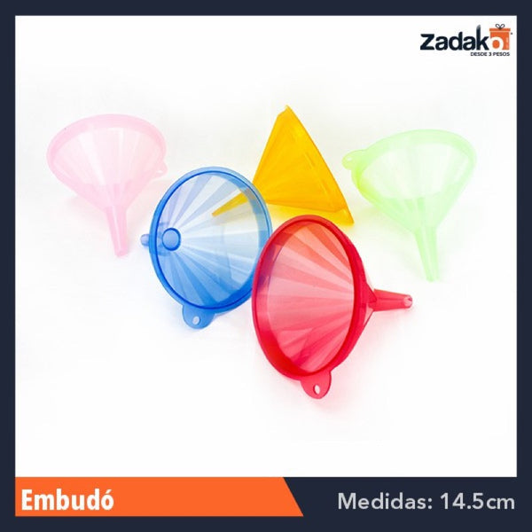 EM EMBUDO MEDIANO, CON 1 PZ O CAJA CON 50 PZS