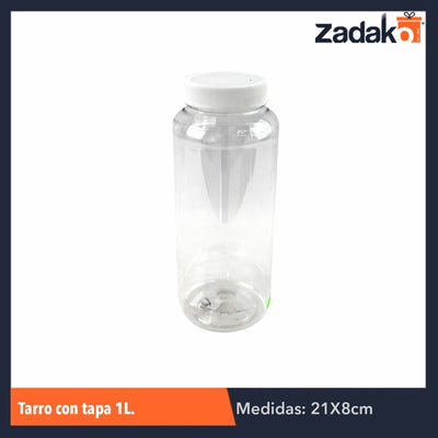 TARRO 1 LT CON TAPAROSCA 63 MM, CON 1 PZ O CAJA CON 100 PZS