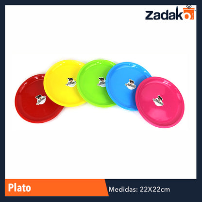 AIT-007 PLATO EXTENDIDO COLORS 8.5, CON 1 PZ O CAJA CON 60 PZS