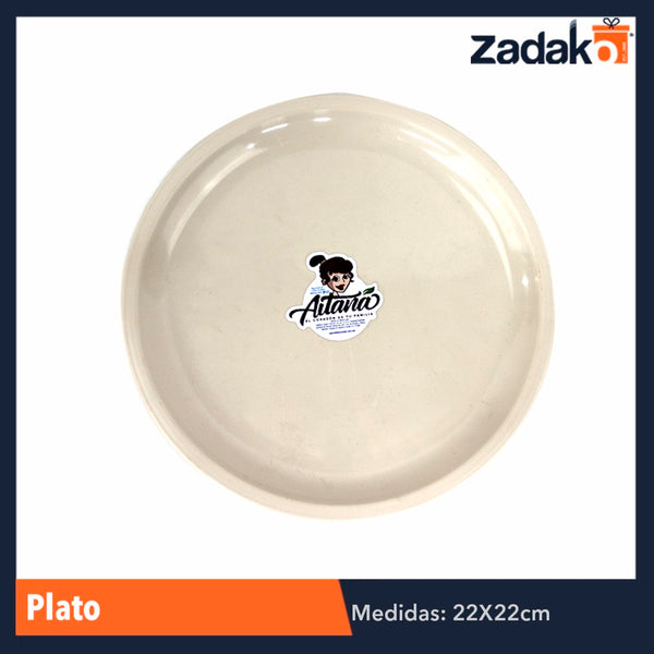 AIT-007B PLATO EXTENDIDO BEIGE 8.5, CON 1 PZ O CAJA CON 60 PZS