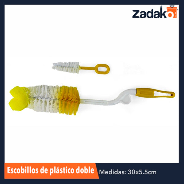 AO-3224 ESCOBILLOS DE PLASTICO DOBLE, CON 1 PZ O CAJA CON 300 PZS