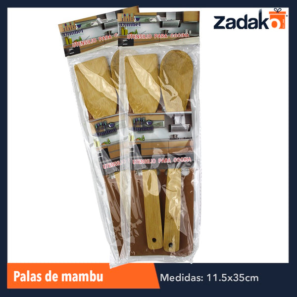 AZ-7004A JGO 2 PZS PALAS DE BAMBU, CON 1 PZ O CAJA CON 200 PZS