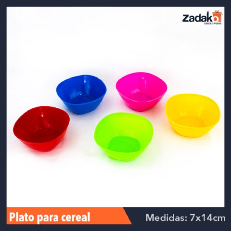 PLATO CEREALERO SM, CON 1 PZ O CAJA CON 500 PZS