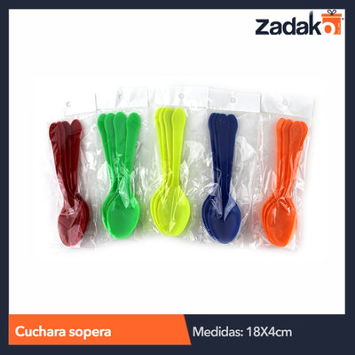 CUCHARA SOPERA 4 PZ, CON 1 PZ O CAJA CON 200 PZS
