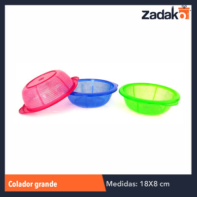 HC001 COLADOR GRANDE, CON 1 PZ O CAJA CON 100 PZS
