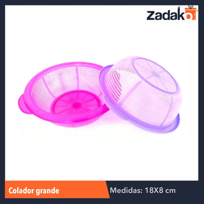 HC001 COLADOR GRANDE, CON 1 PZ O CAJA CON 100 PZS