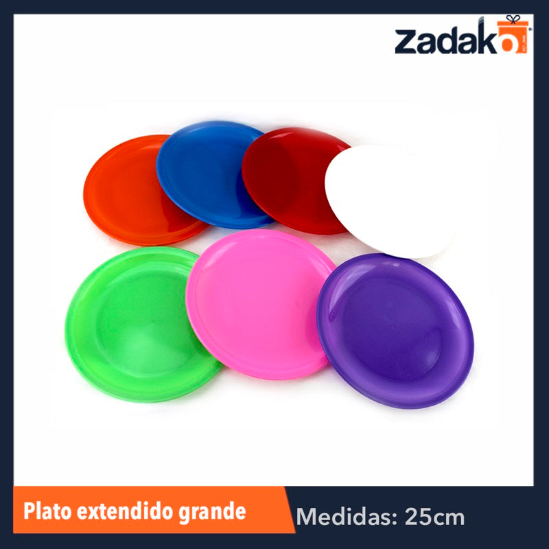 P001 PLATO EXTENDIDO GRANDE, CON 1 PZ O CAJA CON 100 PZS