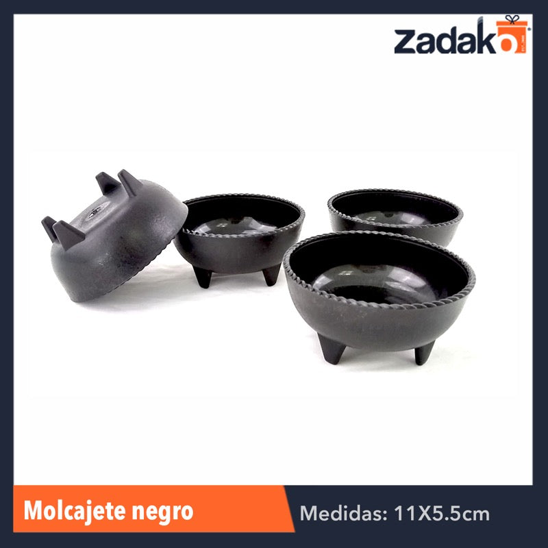 MOLCAJETE NEGRO MEDIANO, CON 1 PZ O CAJA CON 180 PZS