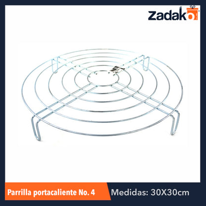 PARRILLA PORTACALIENTE NO.4, CON 1 PZ O CAJA CON 50 PZS