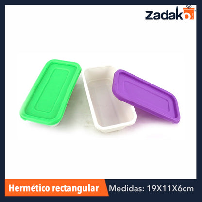 REF-1826 HERMETICO RECTANGULAR 680 ML, CON 1 PZ O CAJA CON 150 PZS
