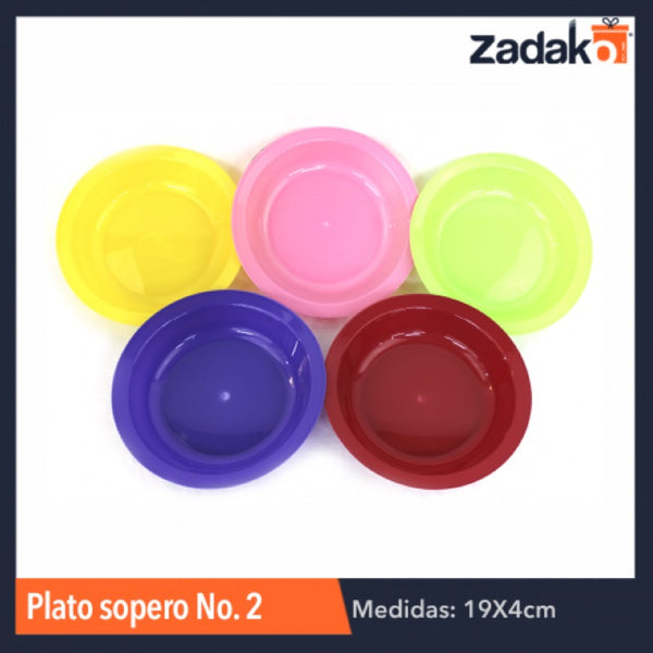 PLATO SOPERO No. 2, CON 1 PZ O CAJA CON 400 PZS