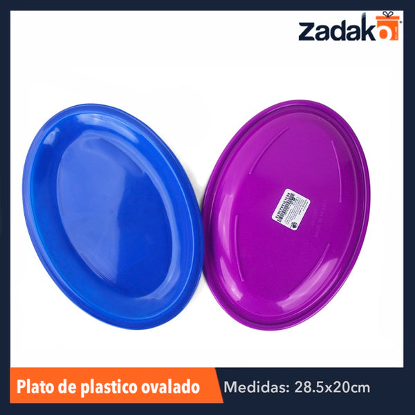 AL-4404 PLATO DE PLASTICO OVALADO , CON 1 PZ O CAJA CON 30 PZS