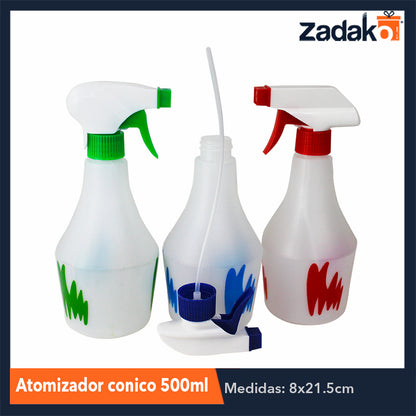 ATOMIZADOR CONICO 500 ML CON 1 PIEZA O CAJA CON 250 PIEZAS.