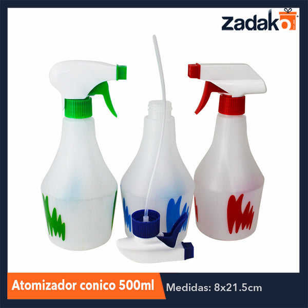 ATOMIZADOR CONICO 500 ML CON 1 PIEZA O CAJA CON 250 PIEZAS.