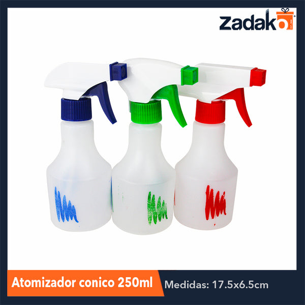 ATOMIZADOR MINI CONICA 250 ML  CON 1 PZA O CAJA CON 400 PZS