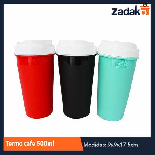 N-GPM-4796  TERMO PARA CAFÉ 500 ML CON 1 PZ O CAJA CON 12 PZS.