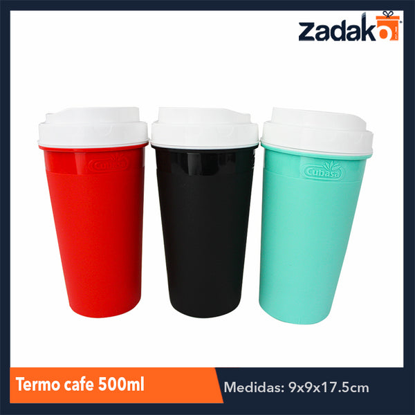 N-GPM-4796  TERMO PARA CAFÉ 500 ML CON 1 PZ O CAJA CON 12 PZS.