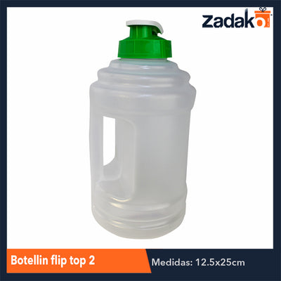 BOTELLIN FLIP TOP 2 CON 1 PZ O CAJA CON 12 PZS
