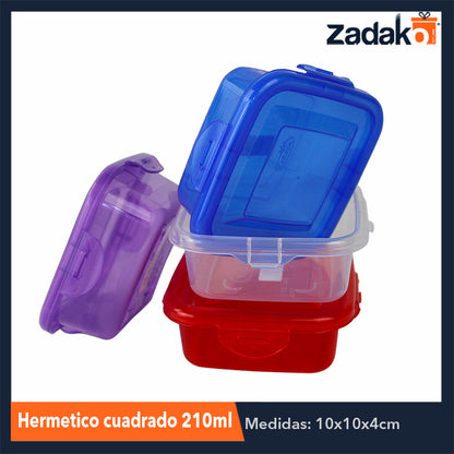 HERMÉTICO BROOCH CUADRADO 210 CON 1 PZ  O CAJA CON 15 PZS