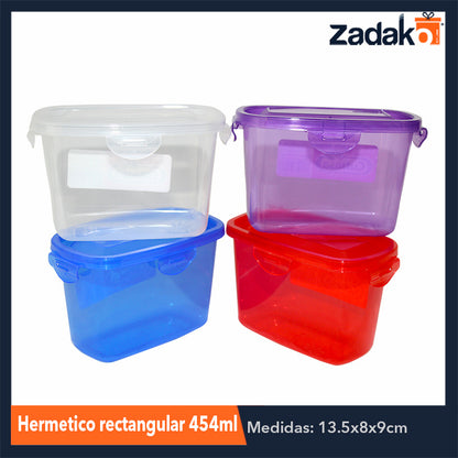 HERMÉTICO BROOCH RECTANGULAR 454 CON 1 PZ O CAJA CON 15 PZS