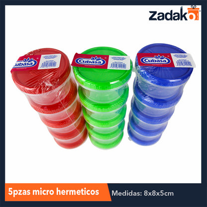 JUEGO 5 PIEZAS MICRO HERMETICOS No. 1 CON 1 PIEZA O CAJA CON 24 PIEZAS
