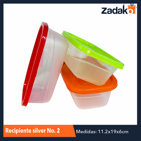 RECIPIENTE SILVER NO. 2 CON 1 PZ O CAJA CON 24 PZS
