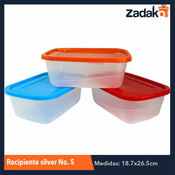RECIPIENTE SILVER NO. 5  CON 1 PZ O CAJA 15 PZS