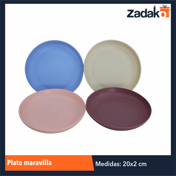 PLATO MARAVILLA CON 1 PZS O BULTO CON 200 PZS.