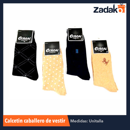 CALCETIN CABALLERO DE VESTIR, CON 12 PZS, O CAJA CON 30 PQTS