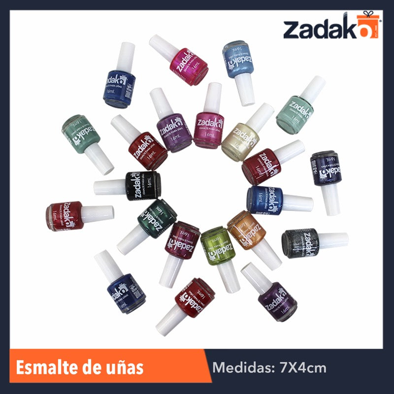 ESMALTE ZADAKO, CON 1 PZ O CAJA CON 560 PZS