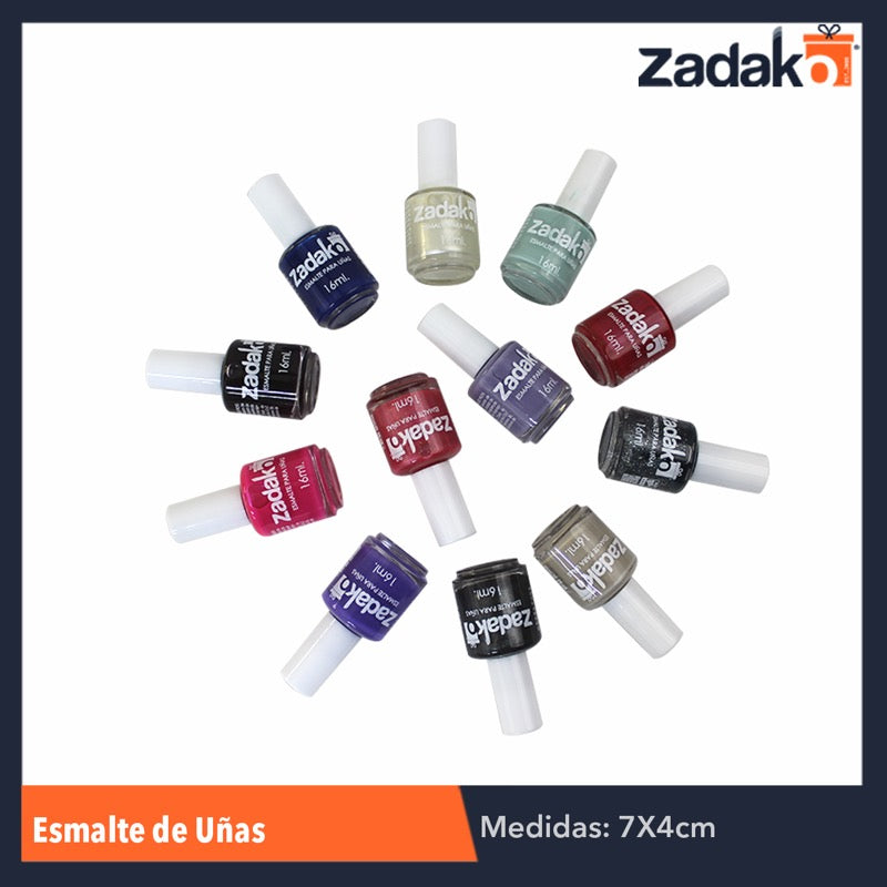 ESMALTE ZADAKO, CON 1 PZ O CAJA CON 560 PZS