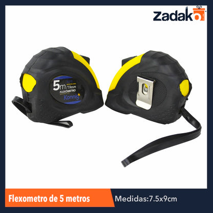 FLEXOMETRO 5 MTS, CON 1 PZ O CAJA CON 120 PZS
