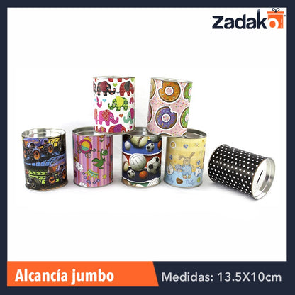 ALCANCIA JUMBO, CON 1 PZ O CAJA CON 140 PZS