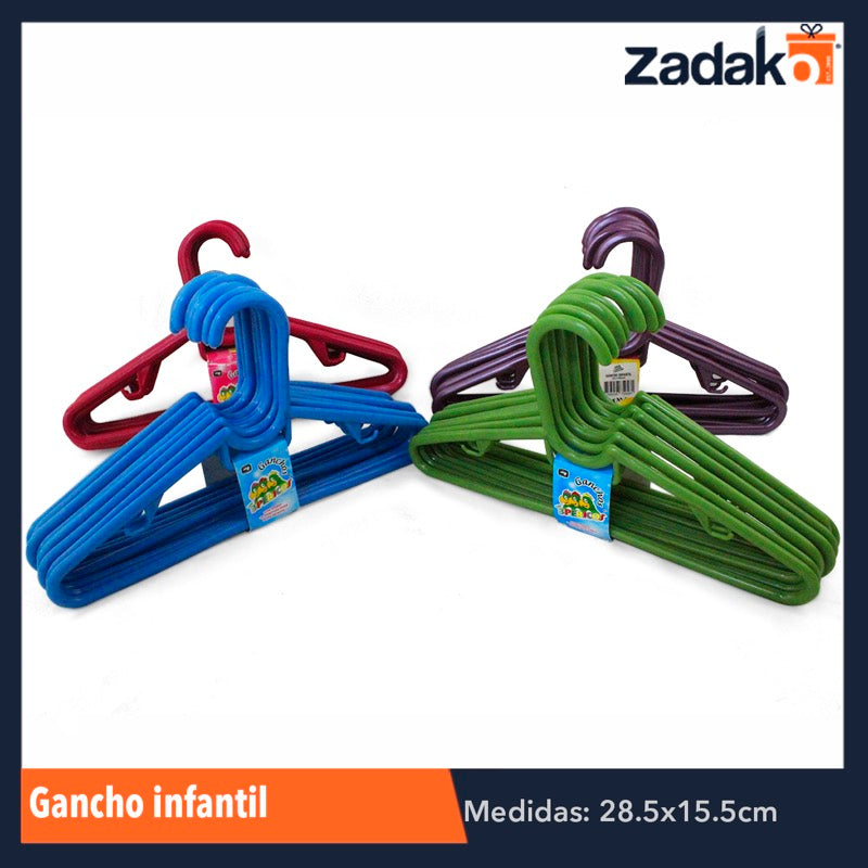 GANCHO INFANTIL 10 PZS BLISTER, CON 1 PZ O CAJA CON 36 PZS