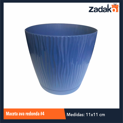 MACETA AVA REDONDA No. 4, CON 1 PZ O CAJA CON 12 PZS