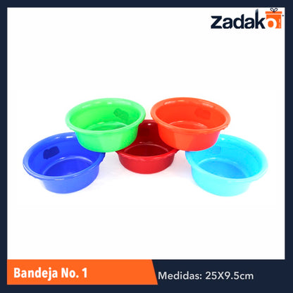 BANDEJA NO.1 CAP.2.5LT, CON 1 PZ O CAJA CON 25 PZS