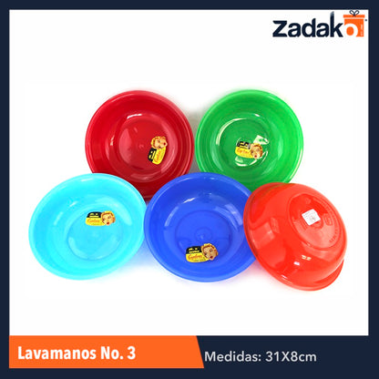 LAVAMANOS NO.3 CAP.3.5LT, CON 1 PZ O CAJA CON 25 PZS