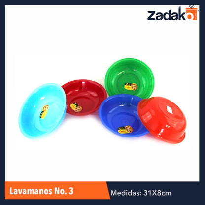 LAVAMANOS NO.3 CAP.3.5LT, CON 1 PZ O CAJA CON 25 PZS