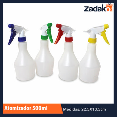 ATOMIZADOR POLI 500 ML, CON 1 PZ O CAJA CON 100 PZS