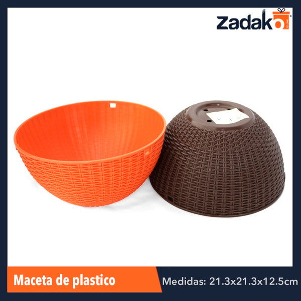 AM-0481-1 MACETA DE PLASTICO, CON 1 PZ O CAJA CON 84 PZS