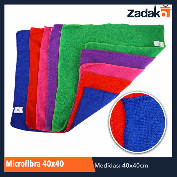 FCMF012 MICROFIBRA 40X40, CON 12 PZS, O CAJA CON 28 PQTS