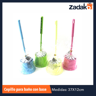 M4001-1 CEPILLO P/BAÑO C/BASE, CON 1 PZ O CAJA CON 100 PZS