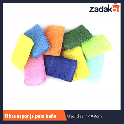 MIFA007 MINI FACIAL, FIBRA ESPONJA PARA BAÑO CON 1 PZ O CAJA CON 100 PZS