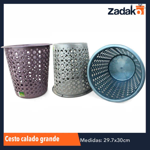 CESTO PAPELERO GRANDE, CON 1 PZ O CAJA CON 24 PZS