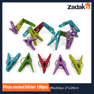 PINZA NORMAL BLISTER 100PZS, CON 1 PZ O CAJA CON 15 PZS