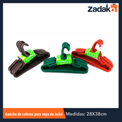 M-14000 GANCHO P/ROPA DE BEBÉ COLORES, CON 10 PZS, O CAJA CON 10 PQTS
